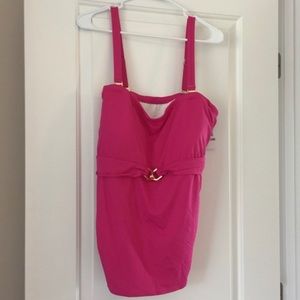 Michael Kors Bandeau Tankini Swimsuit Top